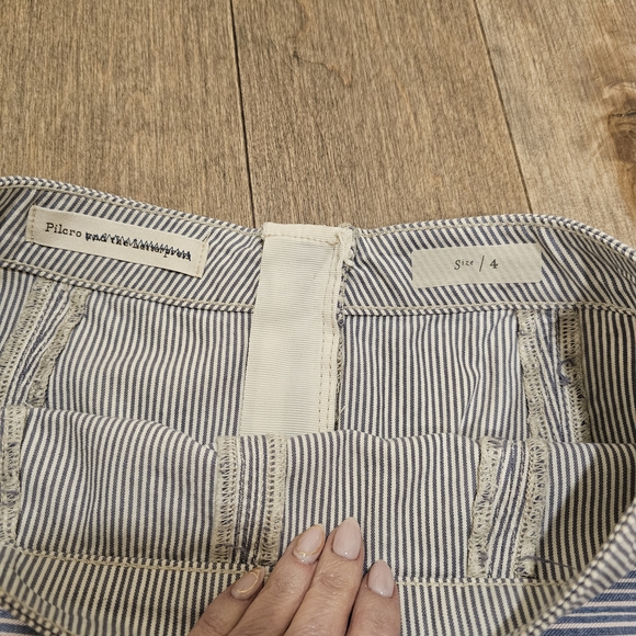 Pilcro Blue and White Striped Mini Skirt - Picture 6 of 7